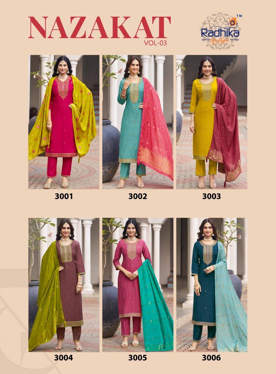 Radhika nazakat vol 3 Kurti manufacturers in India